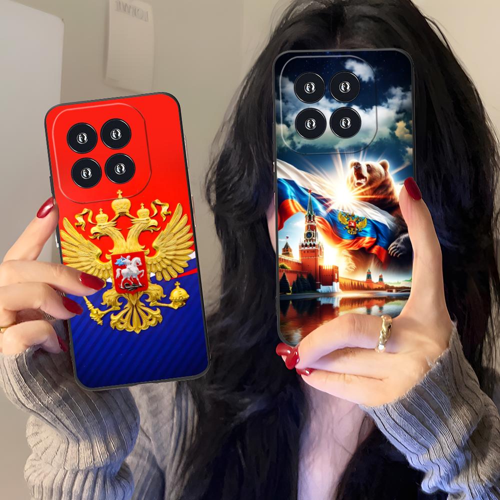 Russia Flag Mobile Cell Phone Case for Xiaomi 15 14 13 12 Mi 11 T Ultra Lite Pro S X 5G Colour Printing Cover Luxury Smartphone