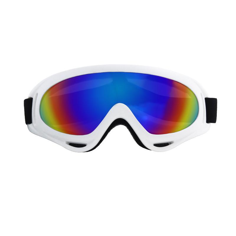 

Directly supplied outdoor cycling glasses X400Motorcycle off-road equipment, ski goggles, windproof and sandproof goggles White frame color film