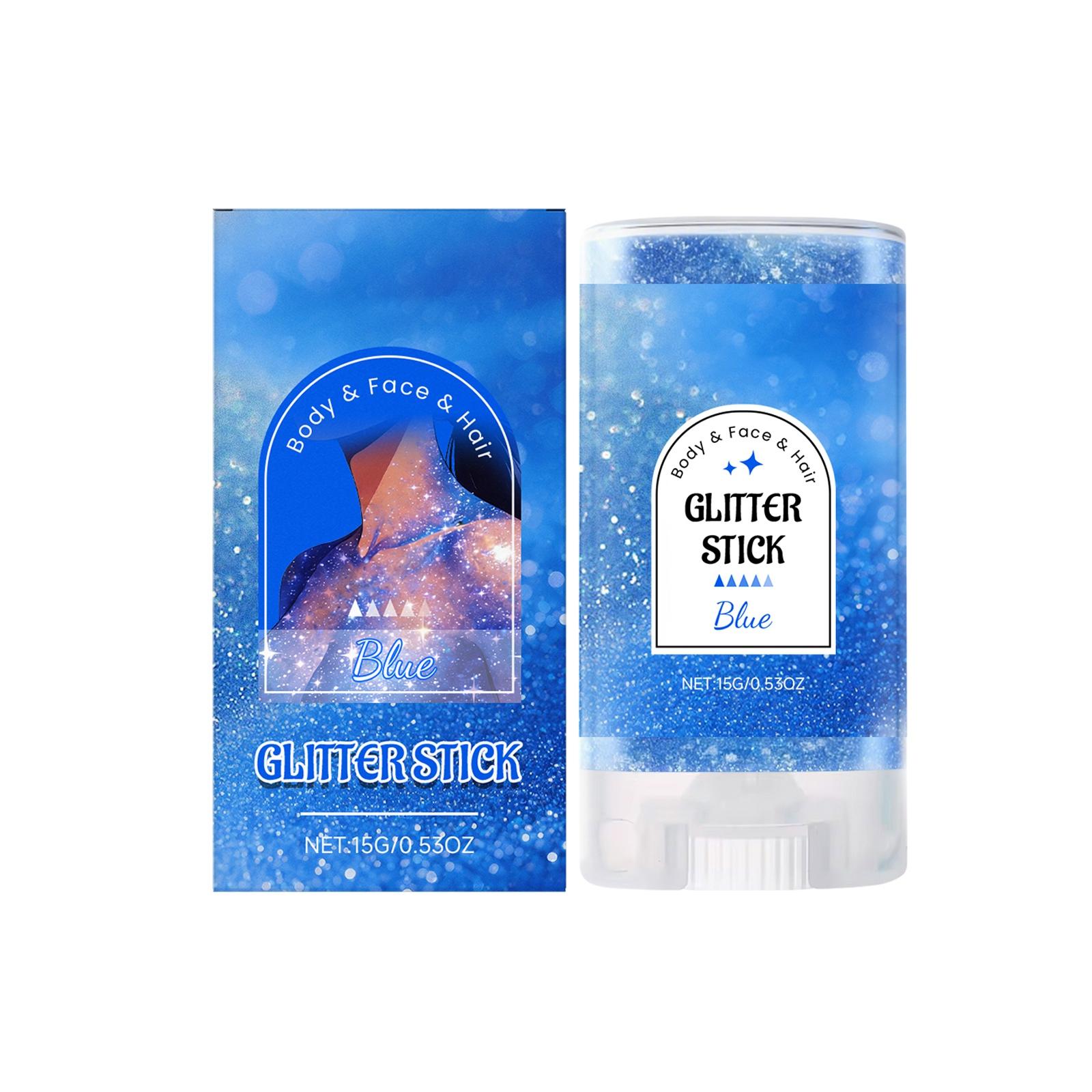 

Blue Body Glitter Stick Long-lasting Makeup, Portable To Multiple Areas, Party Makeup Highlighter Stick. синий