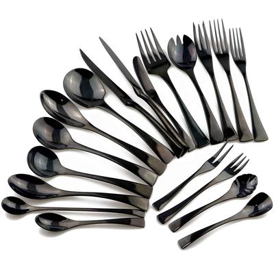 All Styles 1-Piece Black Cutlery Set 18/10 Stainless Steel Western Food Tableware Sets Steak Butter Knife Fork Spoon Dinnerware