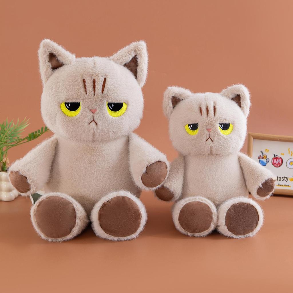 Prone Black Cat Plush Toy – Large, Super Cute Cuddle Pillow Doll for Bedtime Hugging