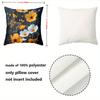 Floral Patterned Throw Pillows Orange Black Flowers Polyester pillowcase, sofa decorative cushion cov Headboard Pillow