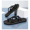 Roman Men Rope Flip Flops Mens New Summer Fashion Retro Lightweight Flat Bottomed Slippers Outdoor Street Casual Shoes