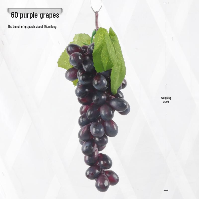 Artificial Grape Cluster Decoration – Green Frosted Grapes Prop for Display or Shooting