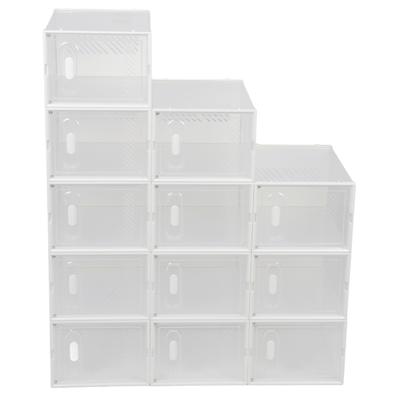 Clear Shoe Boxes Stackable Multi Layer Space Saving Plastic Shoe Display Case Rack for Closet