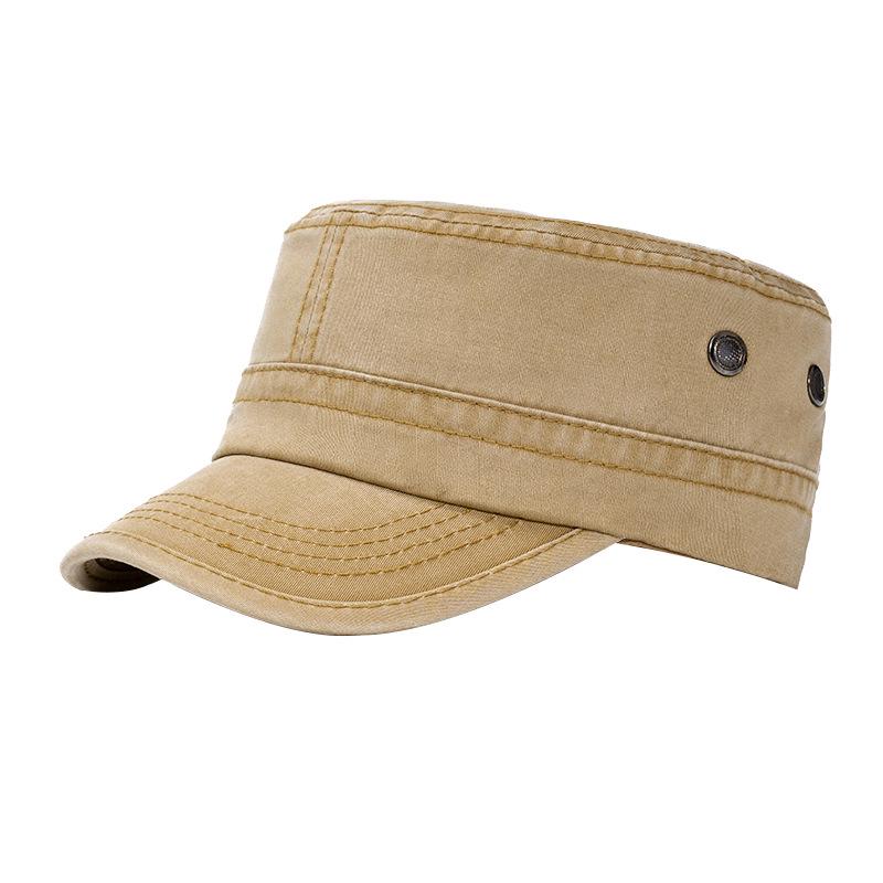 Men's Large Washed Cotton Military-Style Soft Top Duckbill Sun Hat
