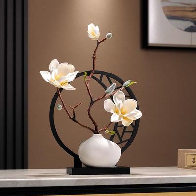 Zen Magnolia Ozdoby do Salonu i Pokoju Herbacianego: Elegancki wystrój w stylu chińskim