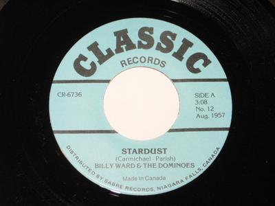 Płyta 7-calowa BILLY WARD & HIS DOMINOES - Stardust / Deep Purple CR6736 Classic Records Kanada Pop Używana