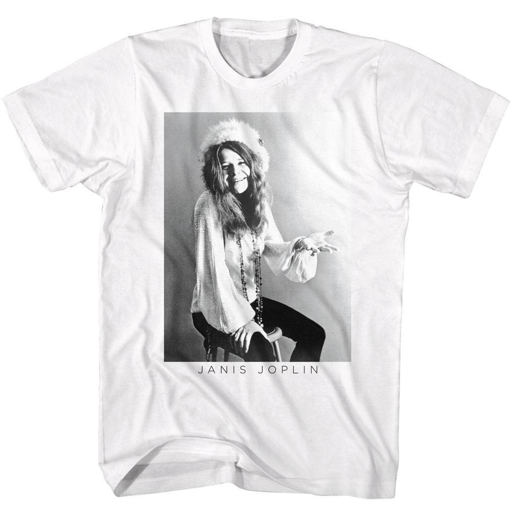 Janis Joplin Queen of Psychedelic Blues Men T Shirt M