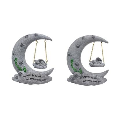 Pet Tombstones Dogs Cats Memorial Stone Personalized with Swing Dogs Cats ,GraveMarkers In Lawn and Garden
