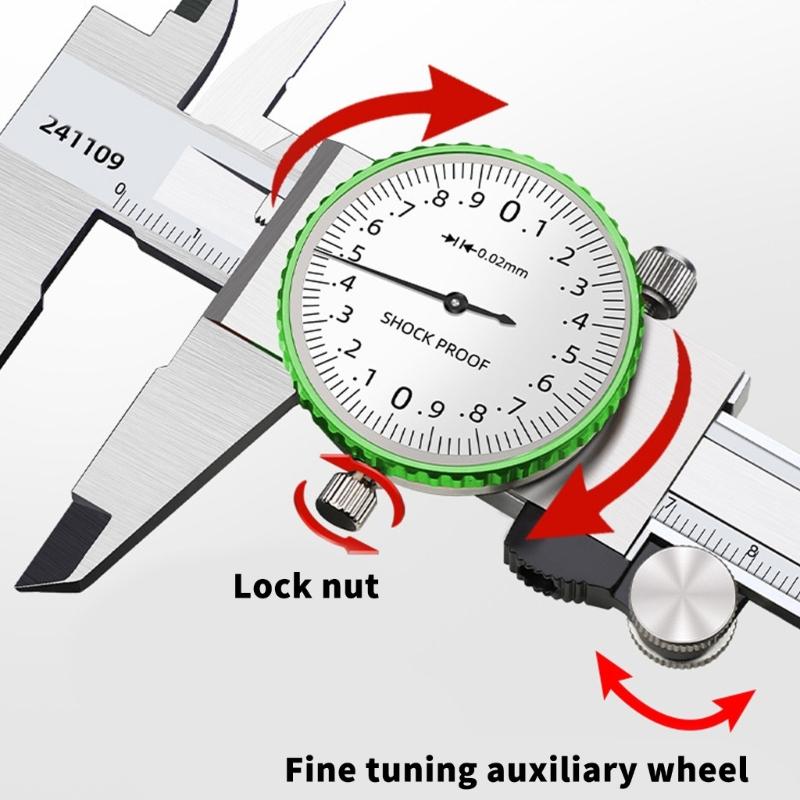 Precisions 0 to 150mm Dialing Verniers Calipers Measuring Tool for Engineers & DIY Enthusiasts in Mechanical Application