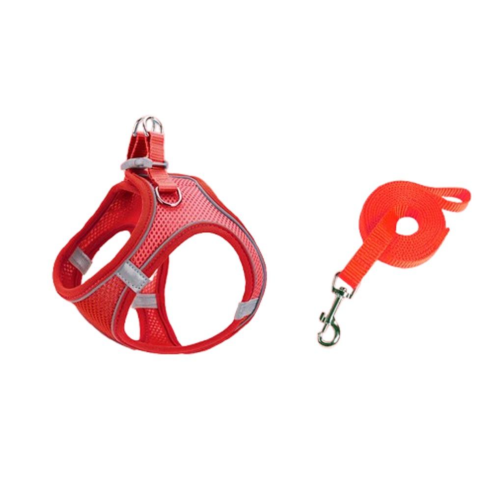 Adjustable Cat Harness Vest Reflective Pet Collar Harness Practical Dog Chest Strap  Pet Training