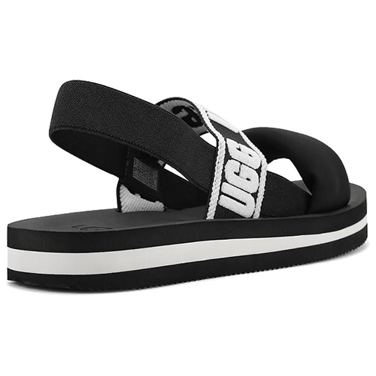 UGG Sports Sandals 'Black White' Women's 1107893-BLK
