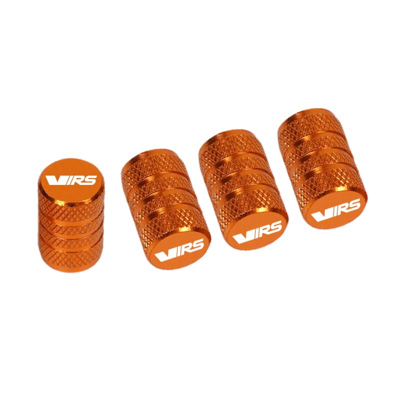 QHCE9 4pcs Car Wheel Tire Valve Caps Tyre Stem Covers Airdust Waterproof For Skoda VIRS Octavia Kamiq Kodiaq Karoq RS Superb Fabia