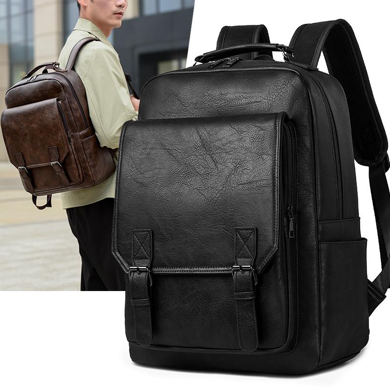 Fashion Men's Bag Trend Brand Retro Casual Backpack High Quality Waterproof Travel Bag Large Capacity Business Computer Bag