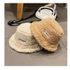Lambswool Fisherman Hat: Warm Embroidered Small Brim, Versatile Korean Style for Autumn/Winter.
