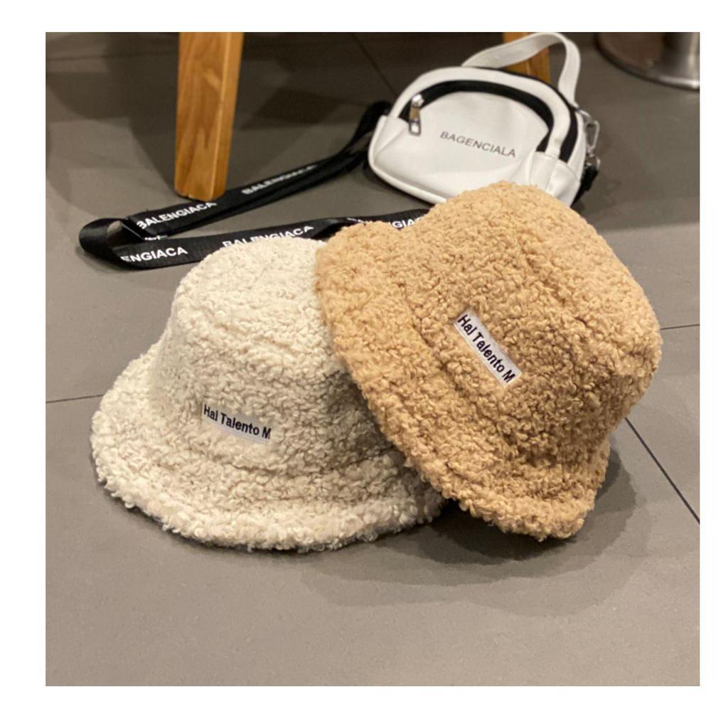 Lambswool Fisherman Hat: Warm Embroidered Small Brim, Versatile Korean Style for Autumn/Winter.
