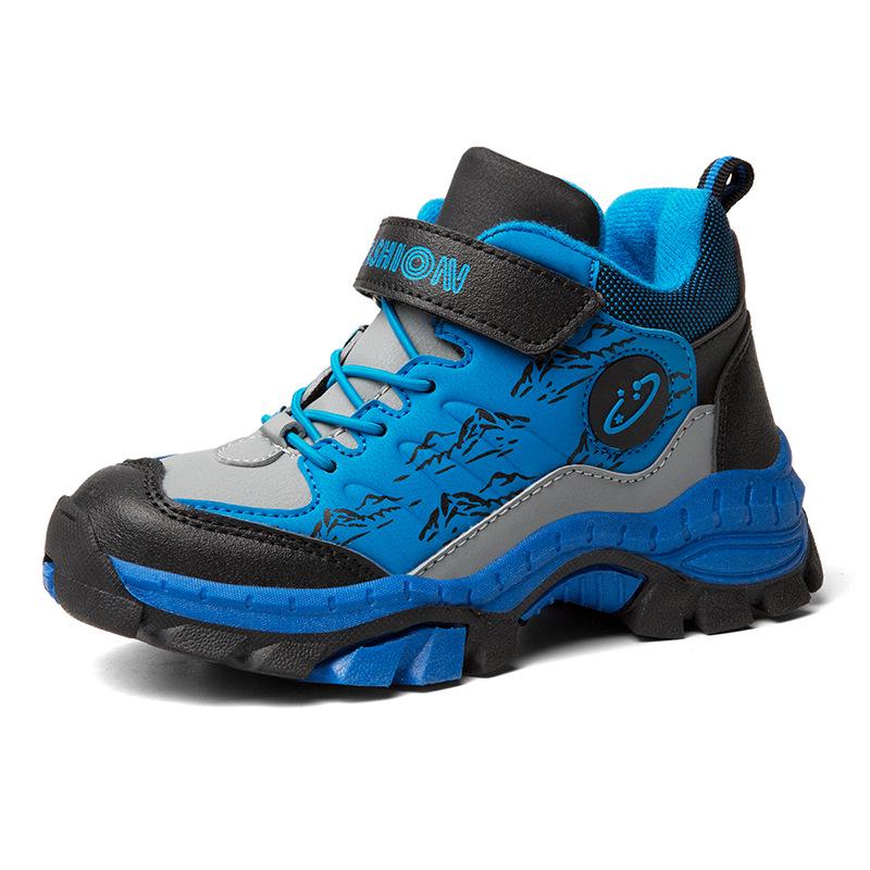 Boys' Winter Cotton Boots with Velvet Lining - Warm, Steel Claw Sole for Outdoor Snow Activities