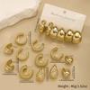 Foreign Trade Hot-selling Explosion Geometric Shape Water Drop Earrings Set CCB Exaggerated Earrings Elegant and Versatile