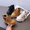 2025 New Korean Version of the Flat-bottomed Classmate Children's Martin Boots Girls' Medium-sized Short Boots Flat-bottomed Medium-sized Children's