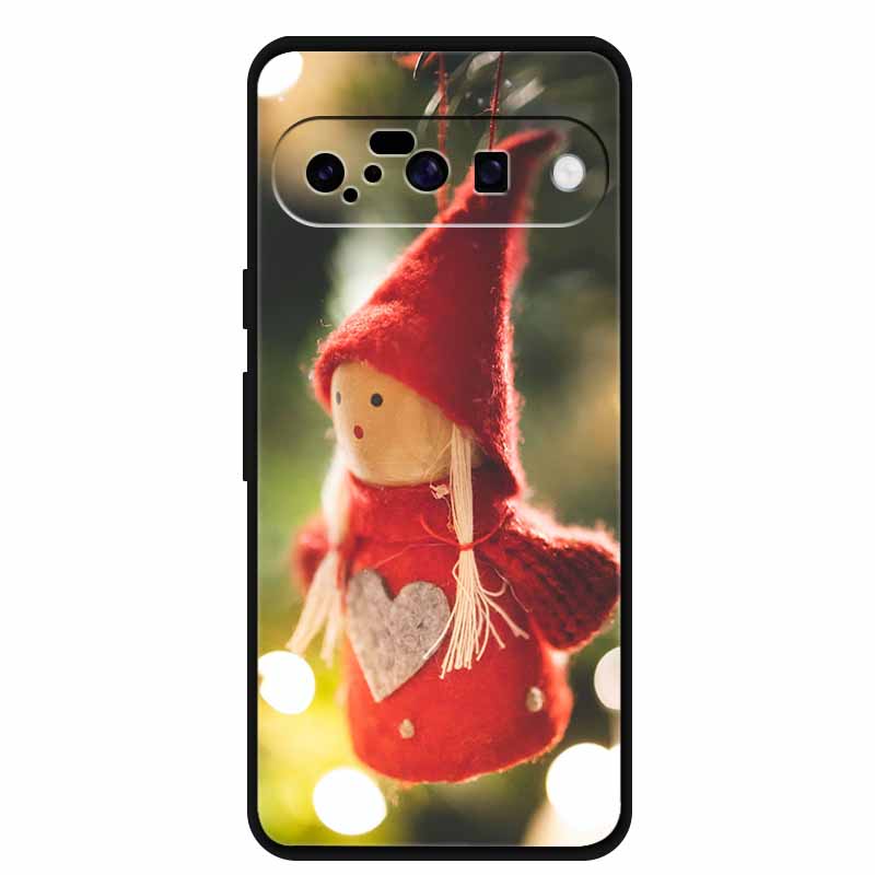 Christmas Phone Cases For Google Pixel 10 Case Silicone Soft Black Cover Christmas Tree for Pixel 10 Pro / 10 Pro XL Back Cover