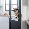 Double Sided Same Color 3D Cartoon Cow Peeking Out Static Cling Window Sticker Home Decor