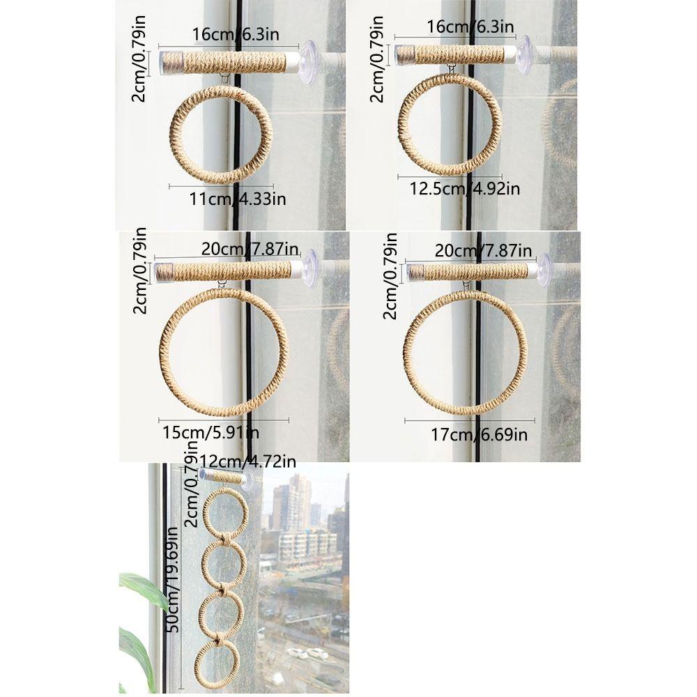 Linen Rope Bird Toy Swing Set Suction Cup Bird Claw Beak Grinding Bar  Climbing Exercise