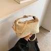 Summer Womens Woven Shoulder Bag With Zipper Closure For Casual Daily Use