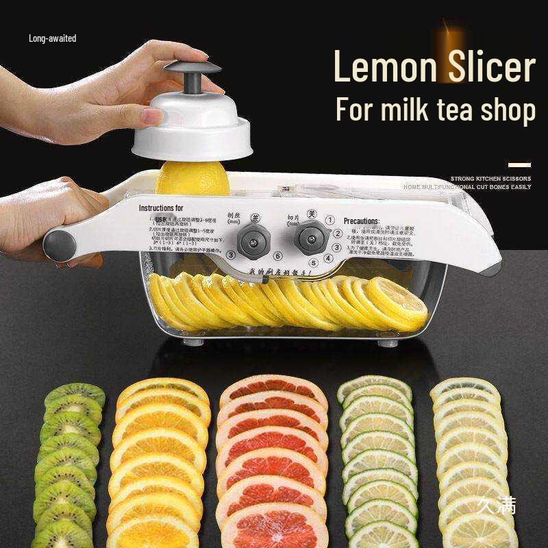 2024 Multifunctional Lemon Slicer for Milk Tea Shop - Efficient Fruit Thin Slicing Tool