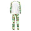 Christmas Family Matching Pajama Set with Printed Round Neck Long Sleeve Top and Pants for Parents and Kids