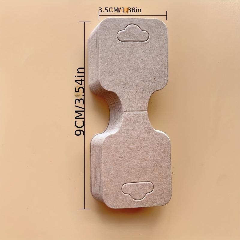 50pcs Blank Kraft Paper Jewelry Display Cards for Bracelets, Necklaces, Keychains and Earrings DIY Jewelry Making Display & Packaging Supplies