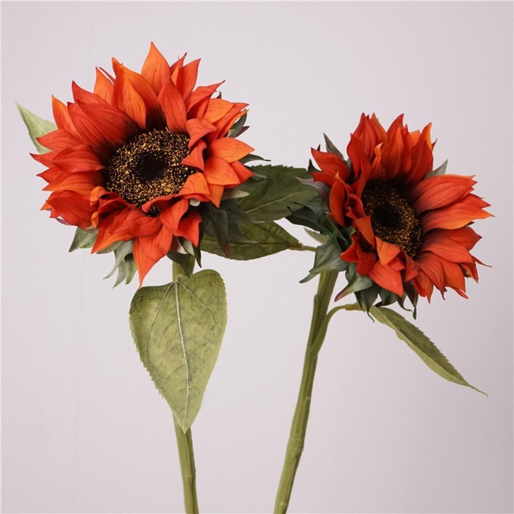 70cm Oil Painting Sunflower Flower Handmade Silk Fake Flowers  Home Decoration