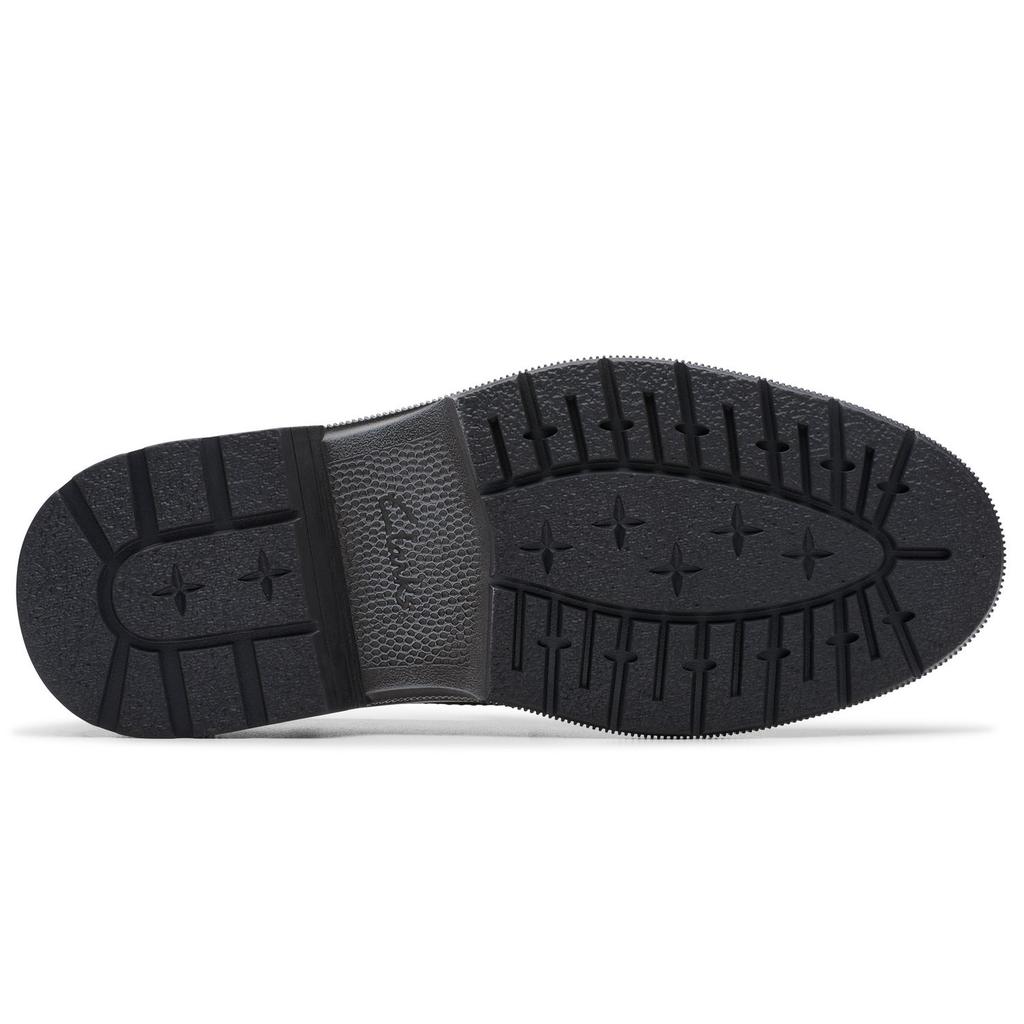 Clarks Leather Formal Business Round Toe Slip-On Simple Casual Shoes Men Shoes Black 261769297