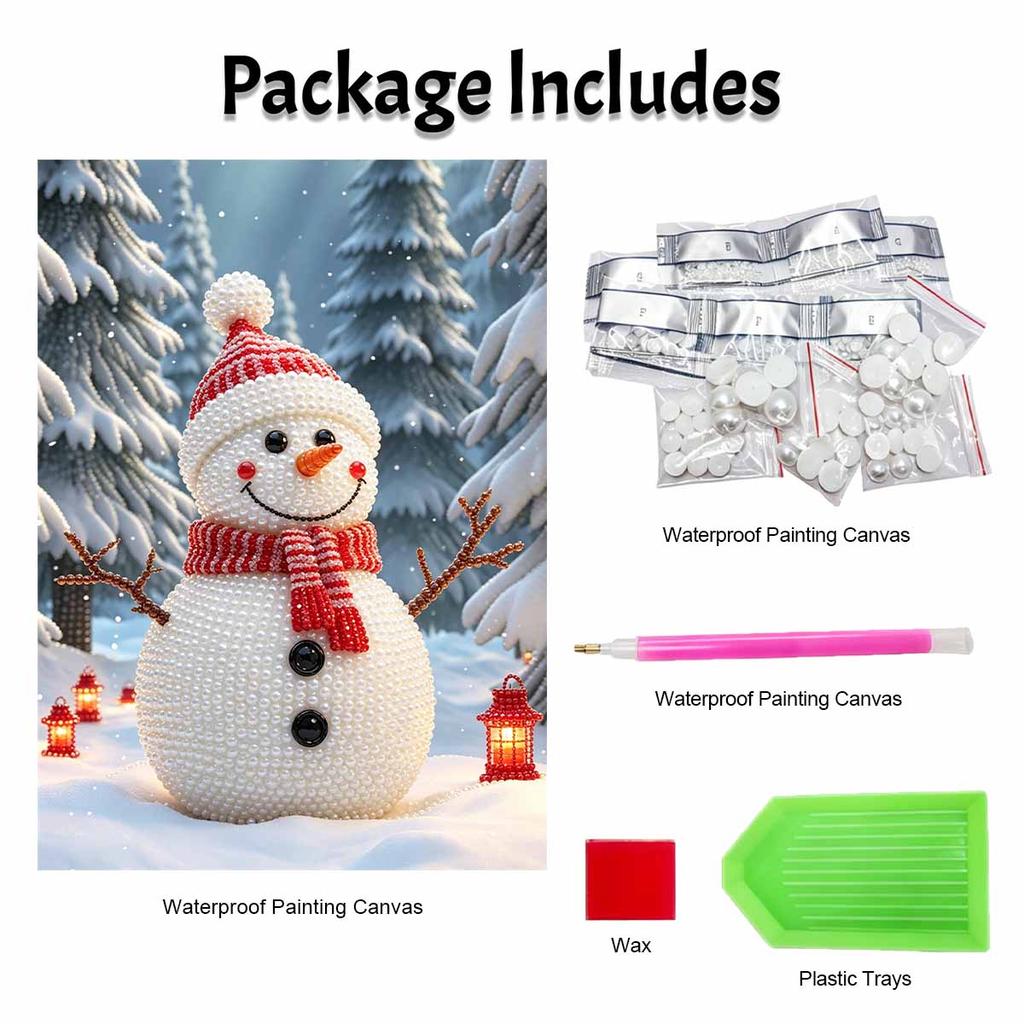 Christmas Snowman Pearl Painting Art Painting Kit Handmade Diy Home Decoration Painting