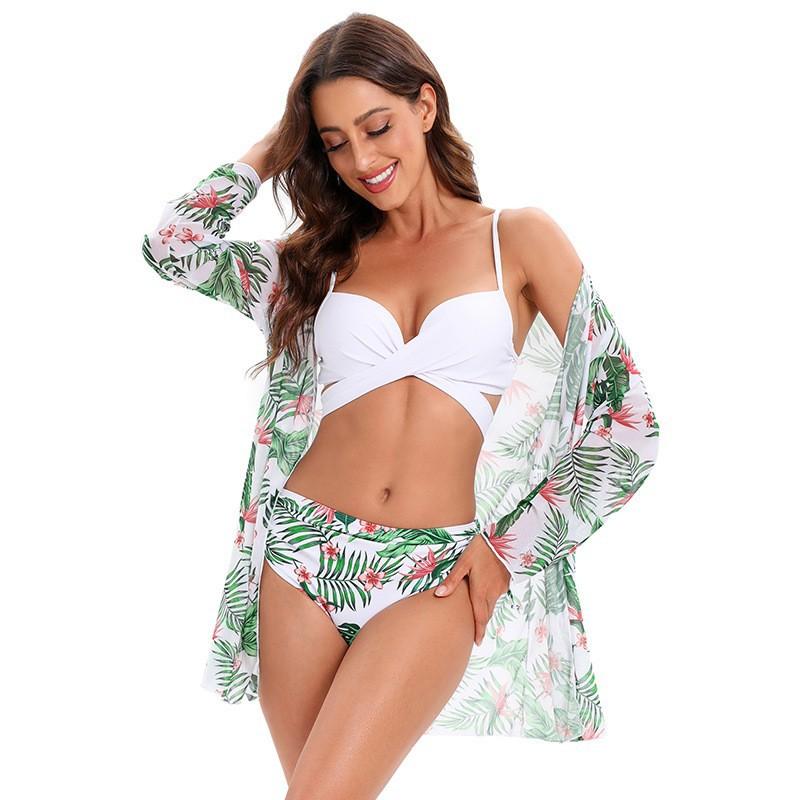 Bikini split suspender three-piece swimsuit women's bikini