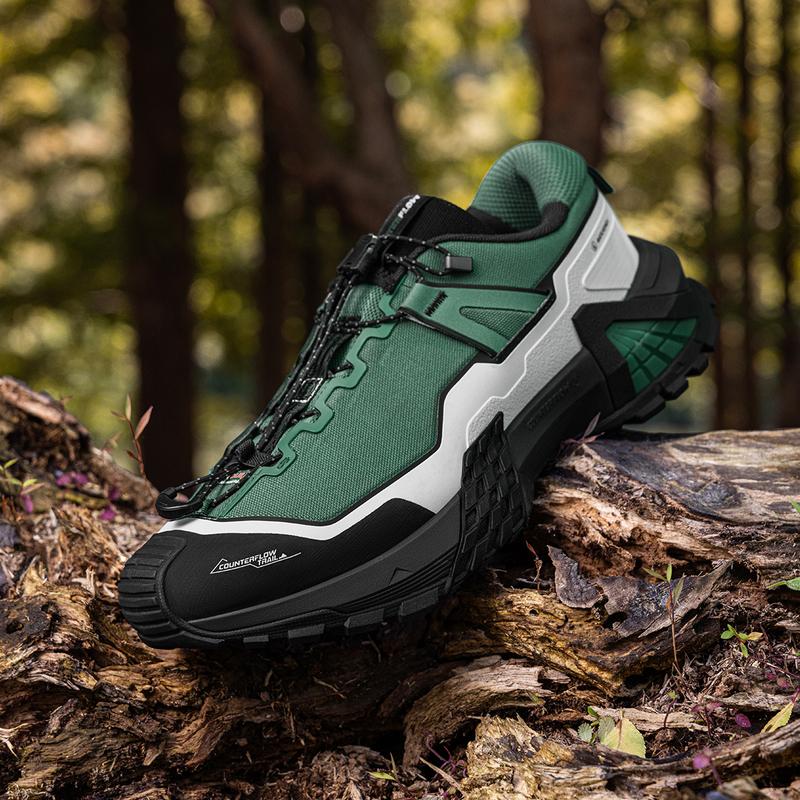 New LiNing CF Su Xingchuan Anti Slip Wear Resistant Low Top Hiking Shoes Unisex Gray Green AHTU017-4