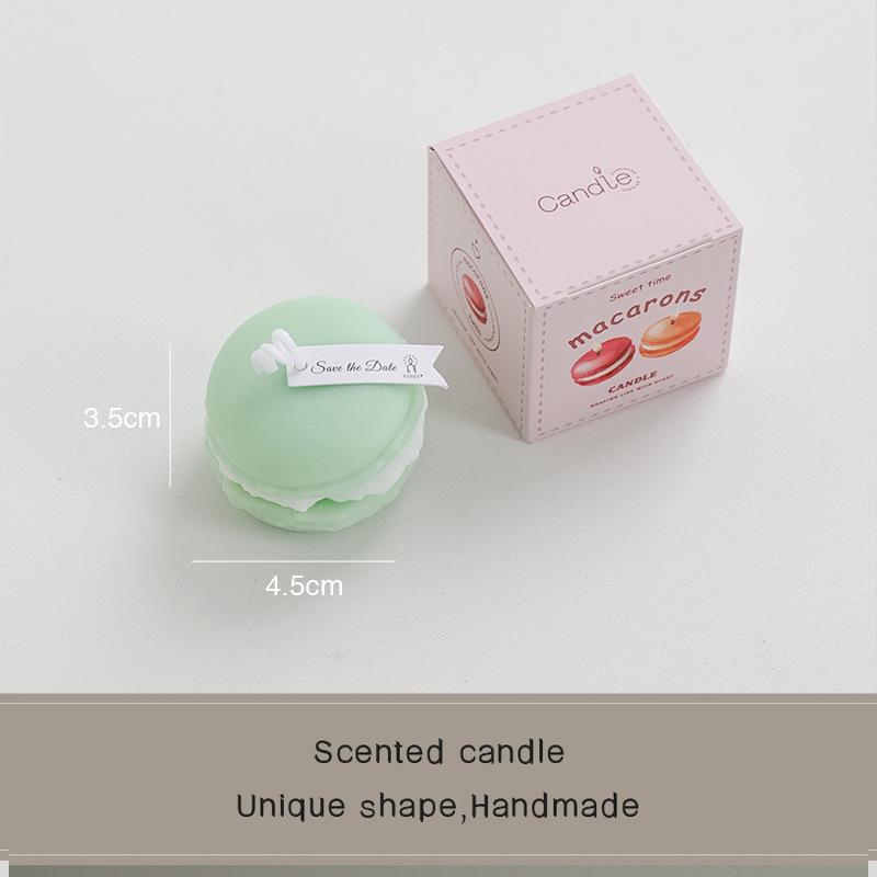 Macaron scented candle souvenir wedding fragrance small gift handmade candle simulation modeling wax