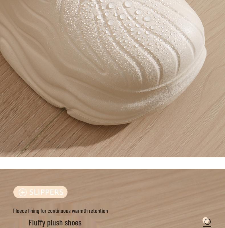Women's EVA Waterproof Thick-Soled Plush Cotton Slippers, Non-Slip High-Heel, Warm Indoor Shoes for Autumn & Winter
