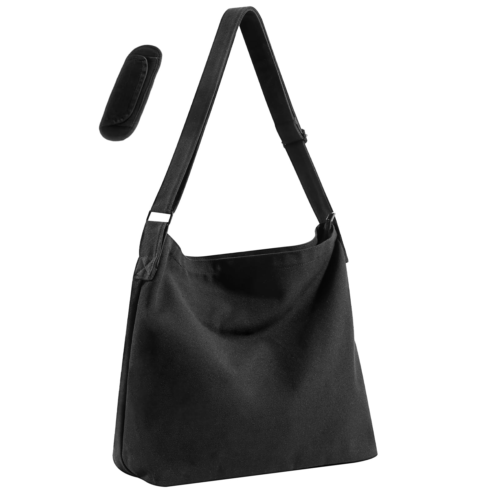 

Tote bag for canvas large for shoulder for mom shoulder with for commuting to work or present [HOMIEE] women, bag, capacity, men, lightweight, bag, чорний