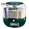 Rotating Grain Organizer Storage Holder Large Capacity One Button Opening Good Sealing Container Food Grade Detailed Division Design Jar Kitchen