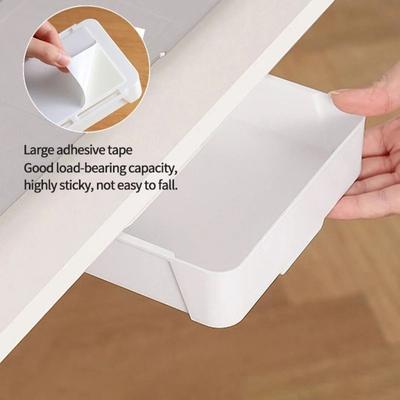 Self-Adhesive Table Shelf Storage Box Multifunction Large Capacity Undertable Drawer Space-saving Under Desk Drawer