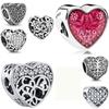 New 925 Silver Trinkets Hollowed-out Heart-shaped Beads Charm Chain Bead Fit Original Bracelet DIY Women Jewelry