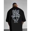 Men's Round Neck American Street Letter Loose T-shirt, Suitable for Summer Casual