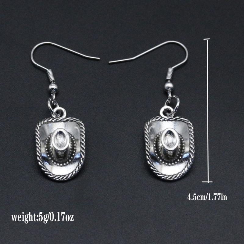1 Paar Retro Boho Western Cowboy Themen Anhänger Ohrringe für Alltags-Partys