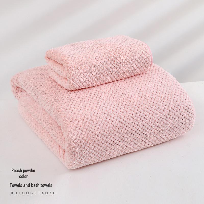 Quick-Dry Coral Fleece 3-Piece Towel Set - Absorbent Cotton for Bath, Beach & Home
