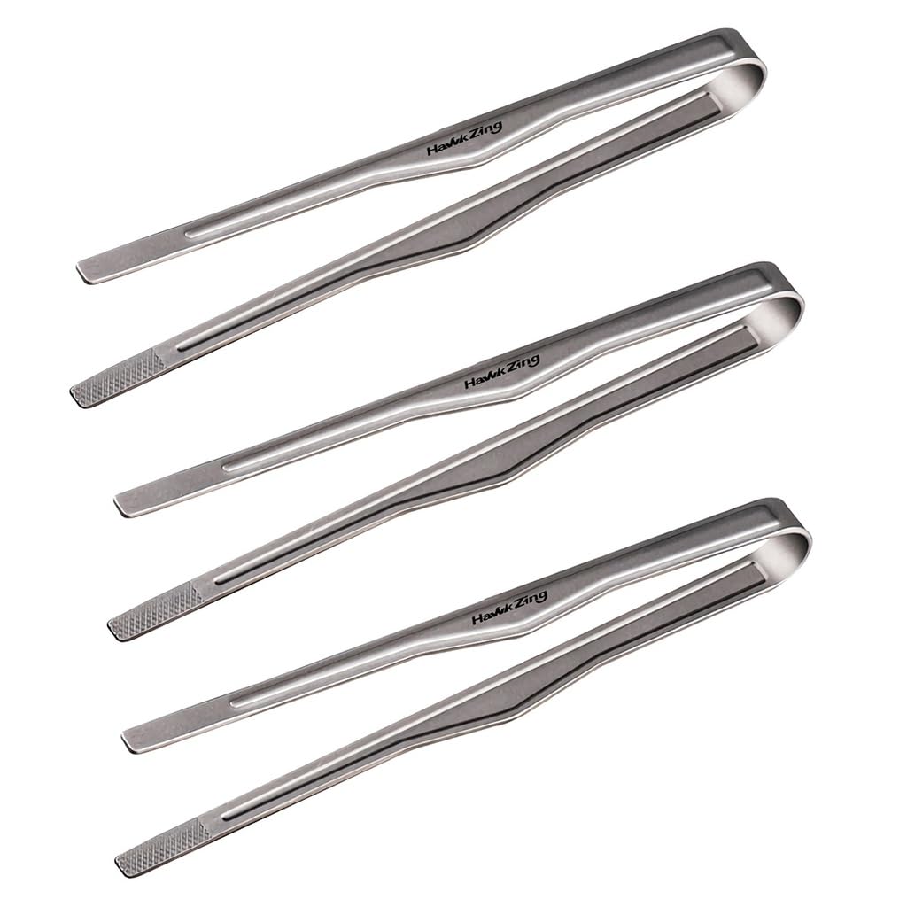 

Hawk Zing Titanium Grilling for and Barbecue Size Titanium Tongs, Tongs, Rustproof, Heat-Resistant, Antibacterial, Lightweight, Non-Slip, BBQ,