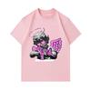 Men's 100% Cotton Crew Neck Short Sleeve T-Shirt, Cool Neon Pink Angel Cherub with Gun Printed Casual Lightweight Summer Daily Tee for Streetwear Love