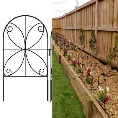 10pcs Decorative Garden Fence Rustproof Metal No Dig Fence Garden Fencing Animal Barrier Flower Fences and Borders for Pets