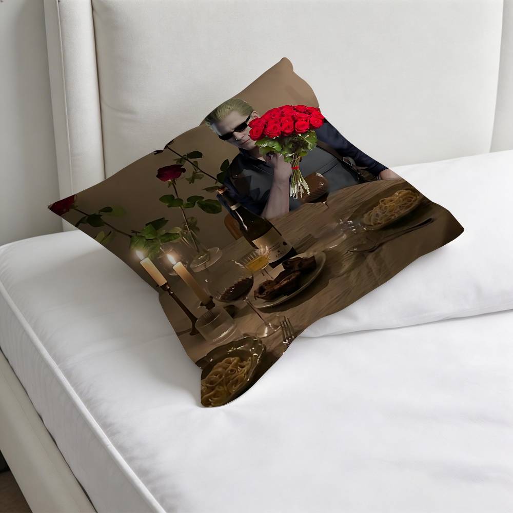 Funny AAlbert Wesker Decorative Square Pillow Cover Soft Comfortable Pillow Case Sofa Bed Home Decoration