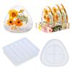 Reusable Epoxy Resin Molds Silicone Triangular & Round Coaster Molds for DIY Coaster & Storage Rack DIY Resin Art Tool